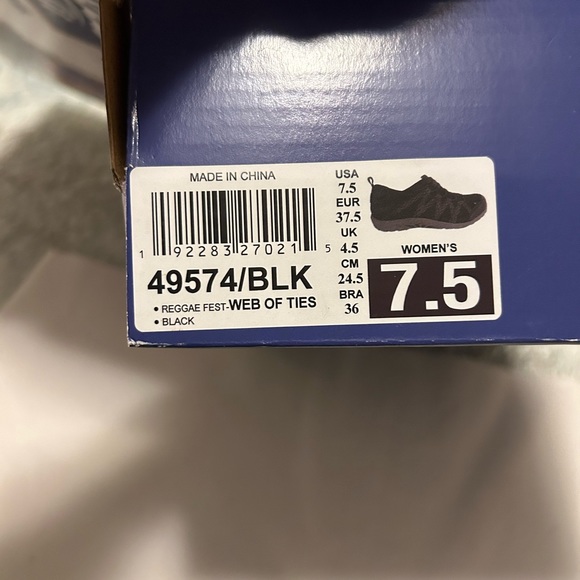 Skechers Reggae Fest Web of Ties Black Relaxed Fit size 7.5 NIB - Picture 9 of 10